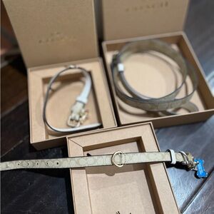Coach authentic with individual boxes Tan and White Women's Belt Collection